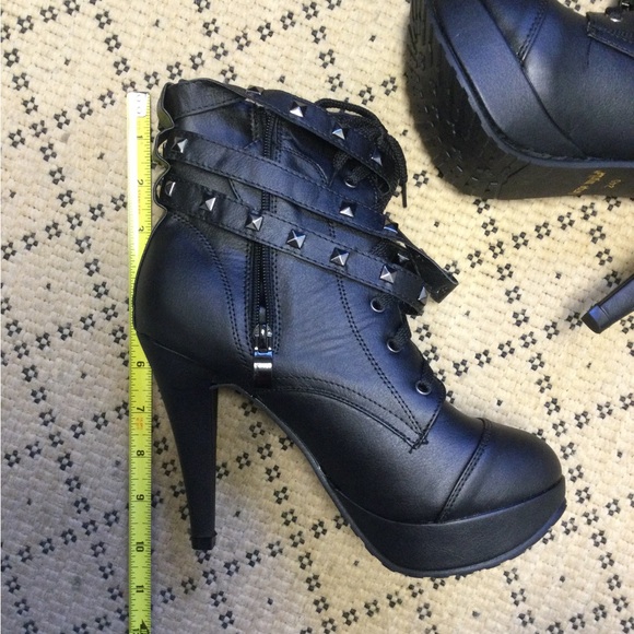 🖤Stiletto Heel Platform Motorcycle Boots 🏍️ - Picture 11 of 13